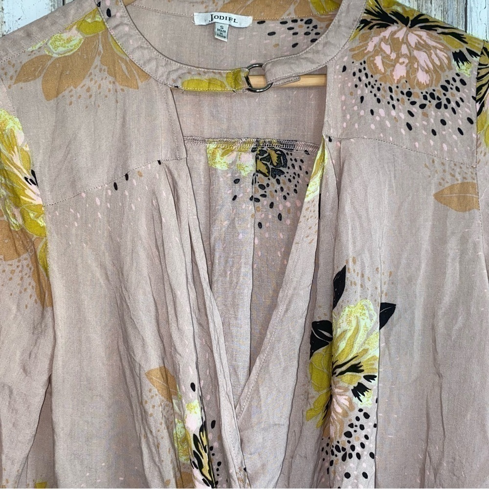 Jodifl Open Drop Waist Mauve Floral Blouse - Picture 2 of 6